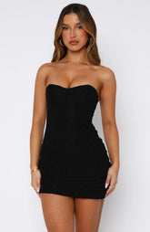 Raised Right, Lead Wrong Lace Mini Dress Black